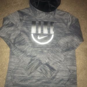 BOYS GRAY NIKE PULLOVER HOODIE YOUTH MED